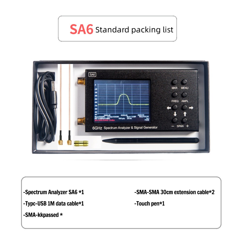 SA6 6GHz Penganalisis Spektrum - Signal Generator Spectrum Analyzer ulasan dan harga
