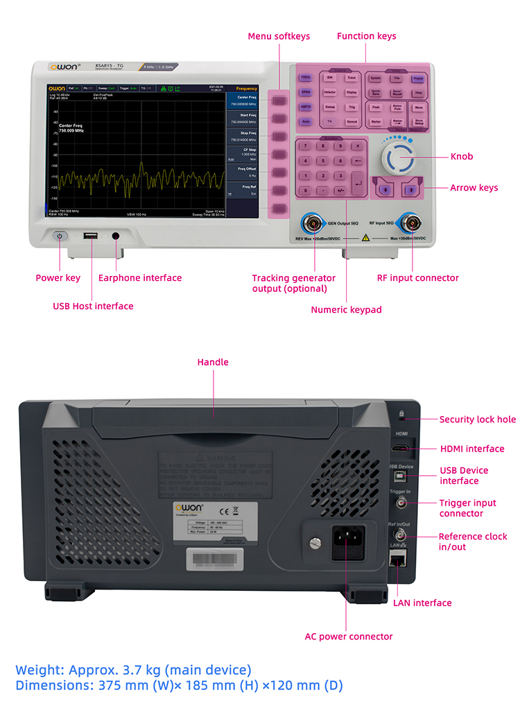 Analisa Spektrum Portabel 9kHz - Signal Generator Spectrum Analyzer ulasan dan harga