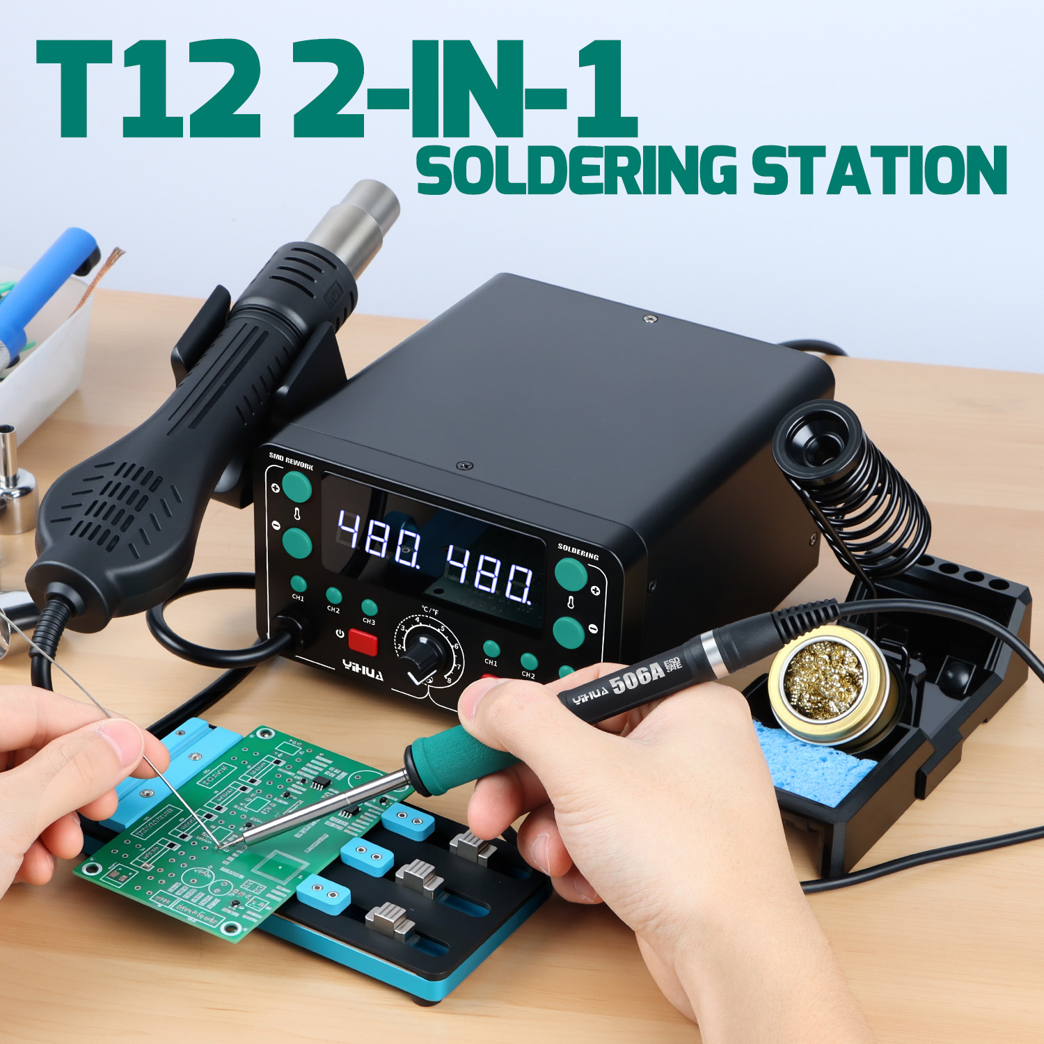 Stasiun Solder 902D-IV 775W T1 - Hot Air Rework Station T12 ulasan dan harga